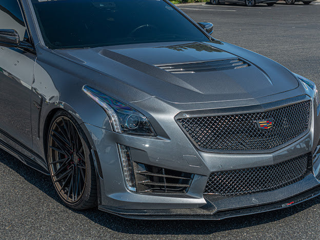 2016-2019 CTS-V V3 - CADILLAC CTS-V CARBON FIBER FRONT GRILLE TRIM MOLDING REPLACEMENT